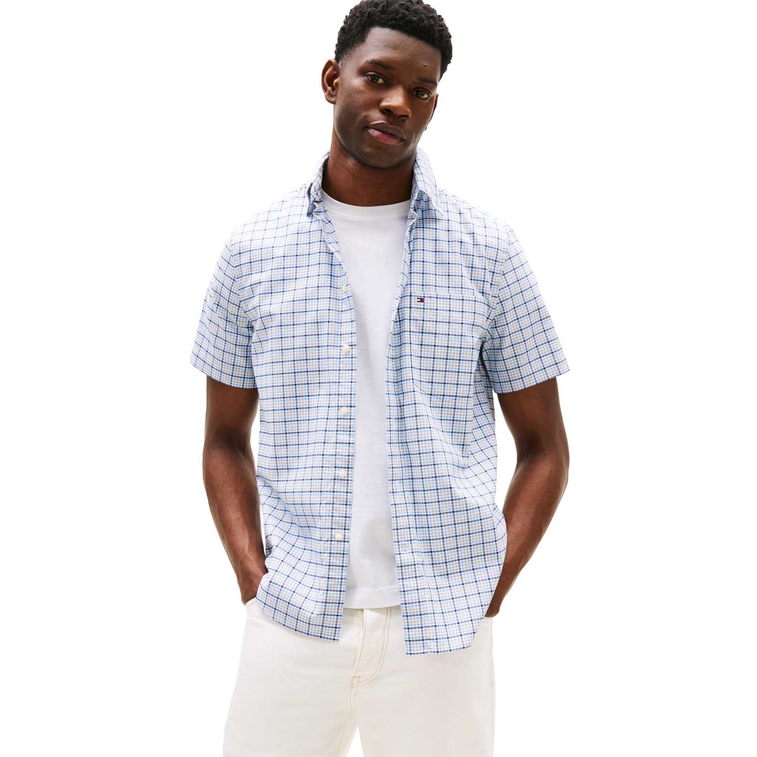 Tommy Hilfiger Lt Oxford Tatarsal SS Rf Shirt